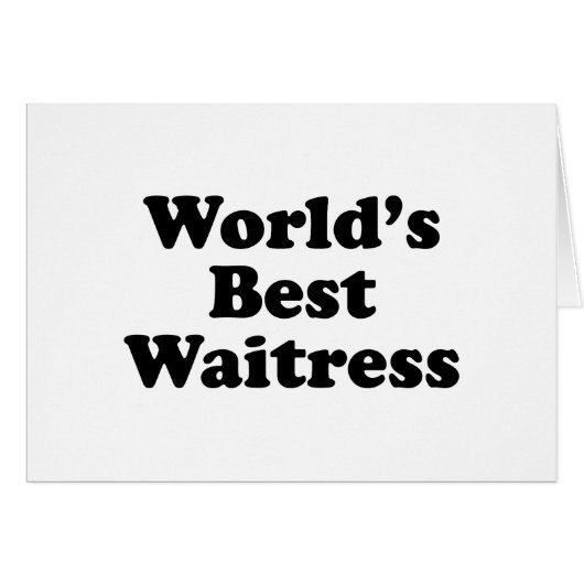 World's Best Waitress Cards (Front Horizontal)