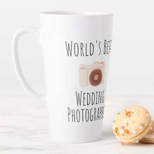 Worlds Best Wedding Photographer _ Thank You Gift Latte Mug