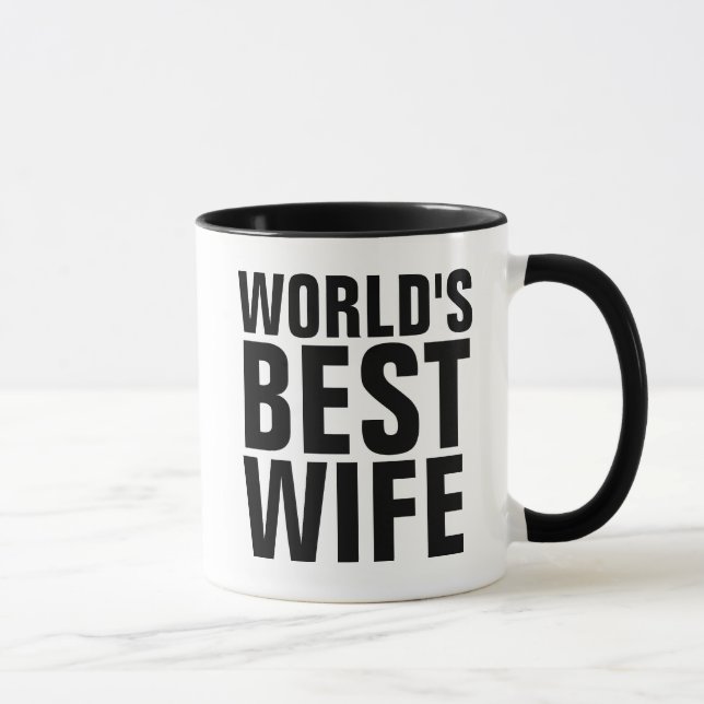 WORLD'S BEST WIFE COFFEE MUGS (Right)