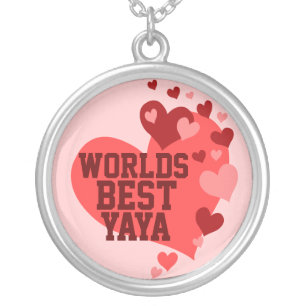 Worlds Best Yaya (or any name) Silver Plated Necklace