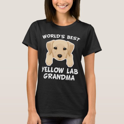 Worlds Best Yellow Lab Grandma T_Shirt