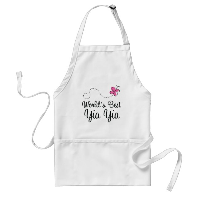Worlds Best Yia Yia Adult Apron (Front)