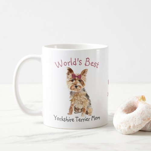 Worlds Best Yorkshire Terrier Mom Personalized Coffee Mug