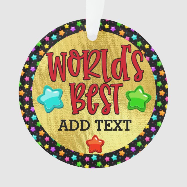 World's Best YOU Name It Ornament (Front)