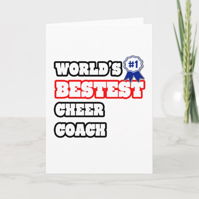 World's Bestest Cheer Coach Card (Front)
