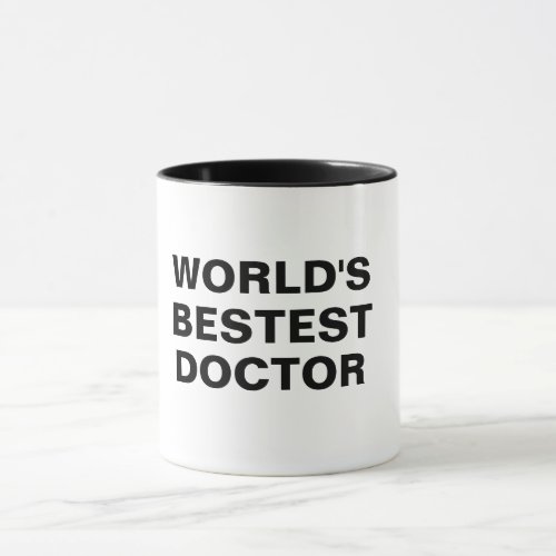worlds bestest doctor medical pun funny mug