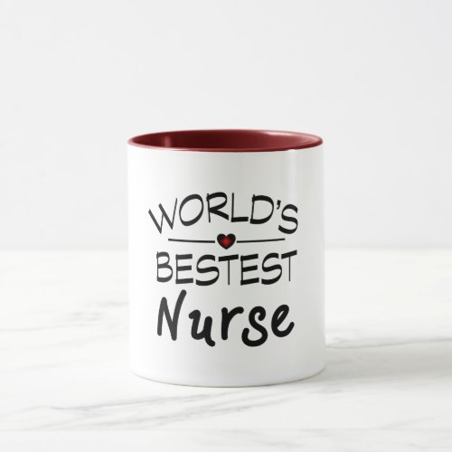 worlds bestest nurse funny medical health pun mug