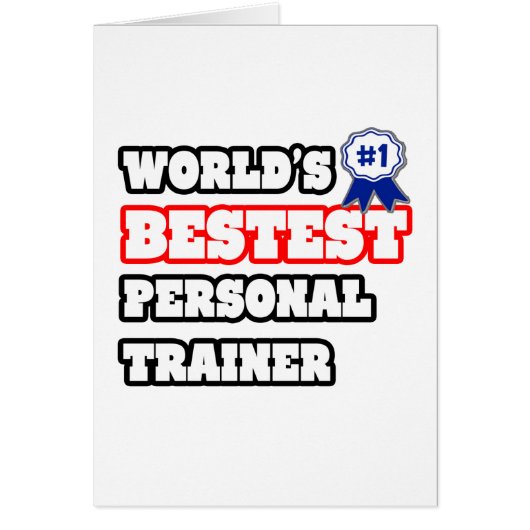 World's Bestest Personal Trainer Cards (Front)