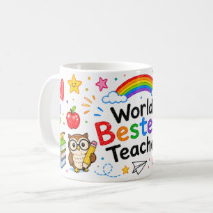 World's Bestest Teacher Cute Teacher Appreciation Coffee Mug
