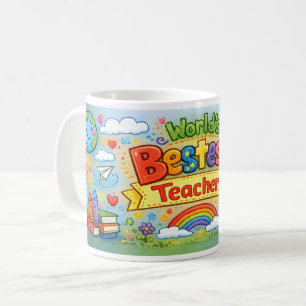 World's Bestest Teacher Cute Teacher Appreciation Coffee Mug