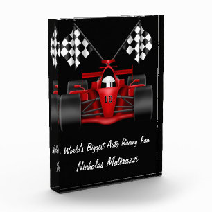 World's Biggest Auto Racing Fan Acrylic Award