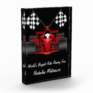 World's Biggest Auto Racing Fan Acrylic Award