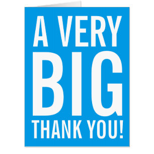 World's biggest thank you oversized greeting cards