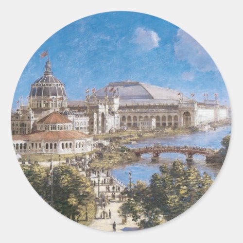 Worlds Colombian Exposition by Theodore Robinson Classic Round Sticker