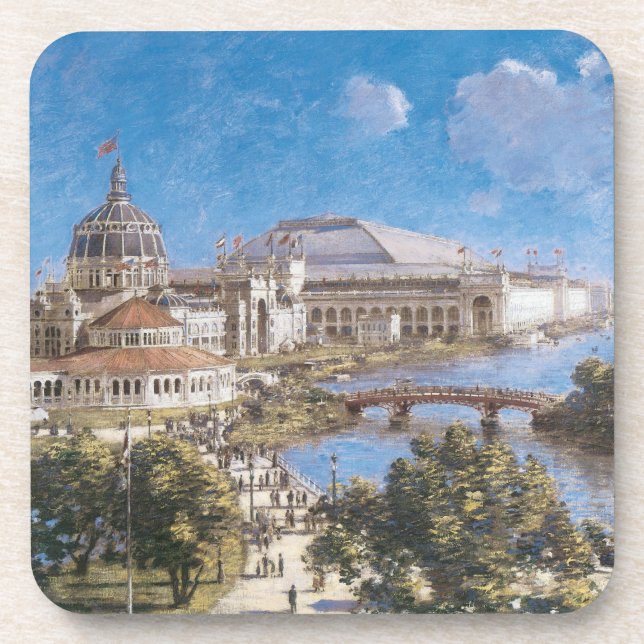 World's Colombian Exposition by Theodore Robinson Drink Coaster (Front)