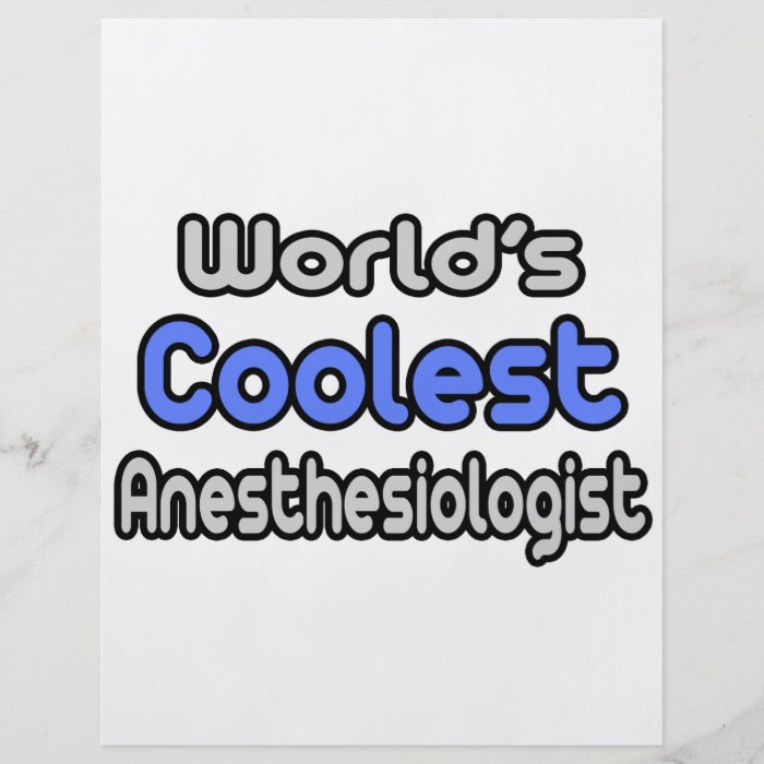 World's Coolest Anesthesiologist Flyer