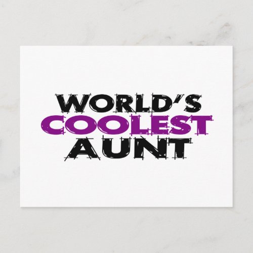 Worlds Coolest Aunt Postcard