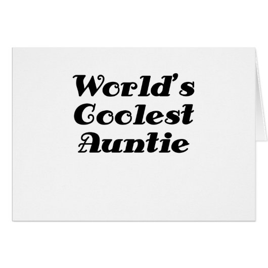 Worlds Coolest Auntie Cards (Front Horizontal)