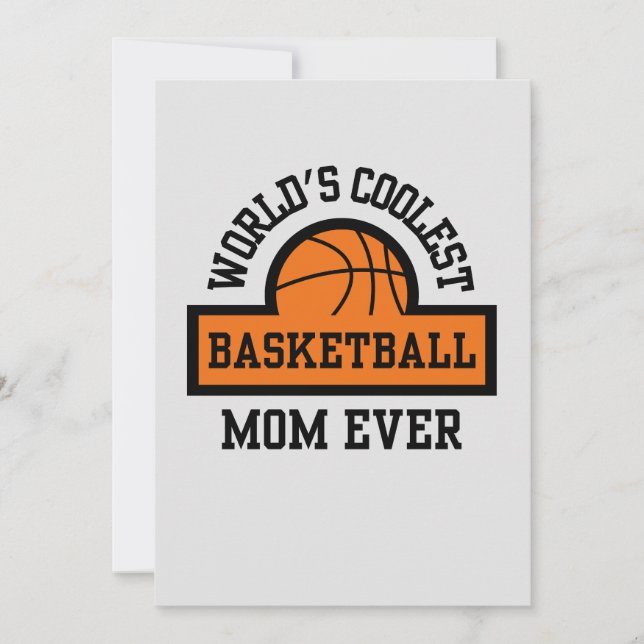 WORLD'S COOLEST BASKETBALL MOM  HOLIDAY CARD (Front)