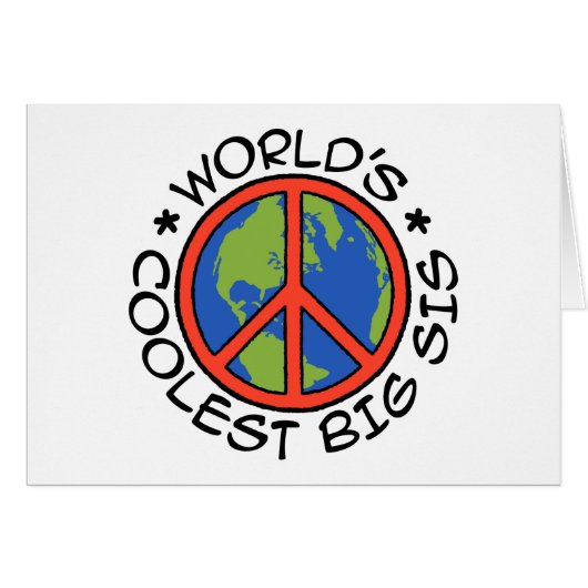 World's Coolest Big Sister Cards (Front Horizontal)