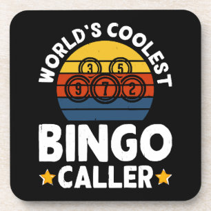 World's Coolest Bingo Caller Beverage Coaster