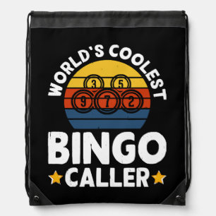 World's Coolest Bingo Caller Drawstring Bag