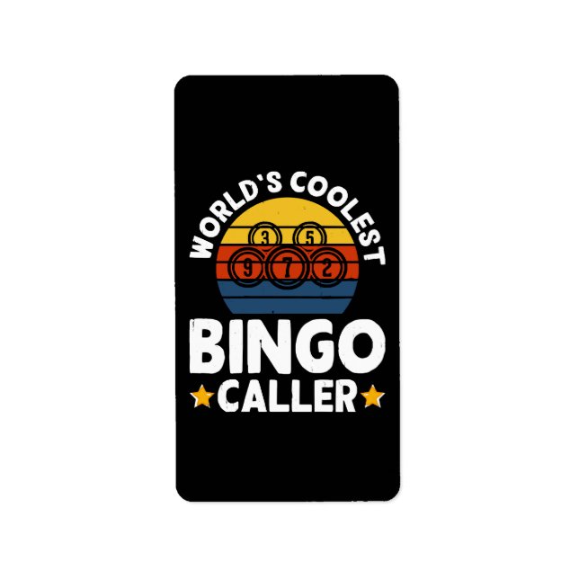 World's Coolest Bingo Caller Label (Front)