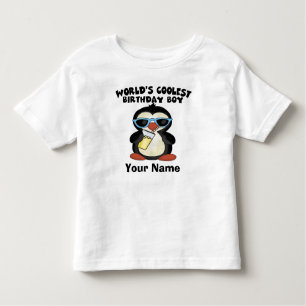 World's Coolest Birthday Boy Personalized T-shirt