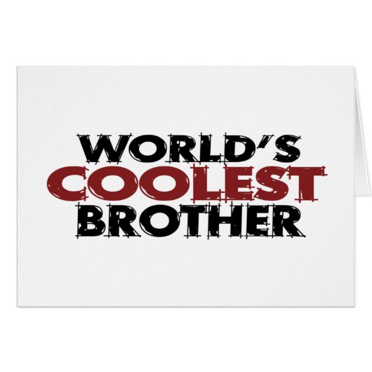 Worlds Coolest Brother Cards (Front Horizontal)