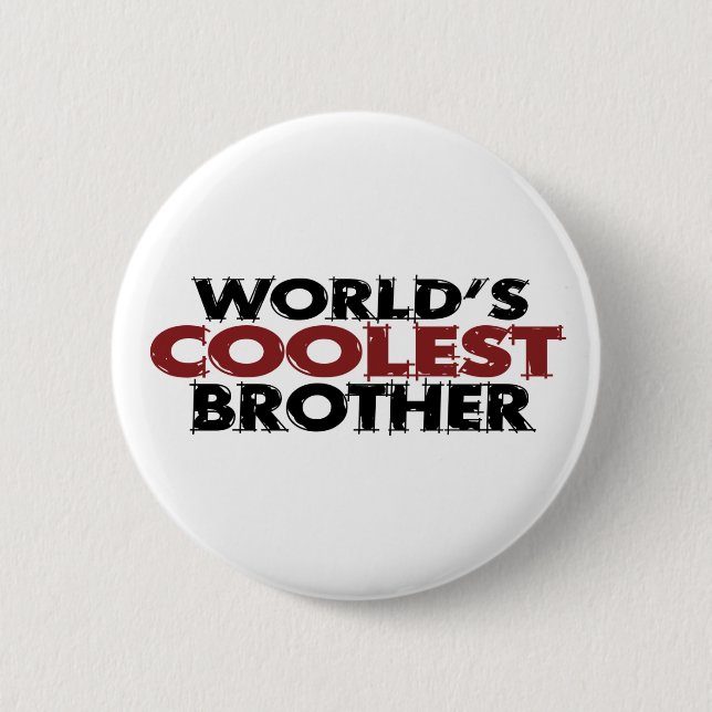 Worlds Coolest Brother Pinback Button (Front)