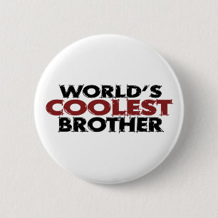 Worlds Coolest Brother Pinback Button