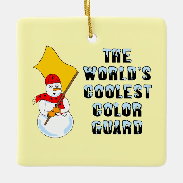 World's Coolest Color Guard Ceramic Ornament (Front)