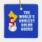 World's Coolest Color Guard Ceramic Ornament