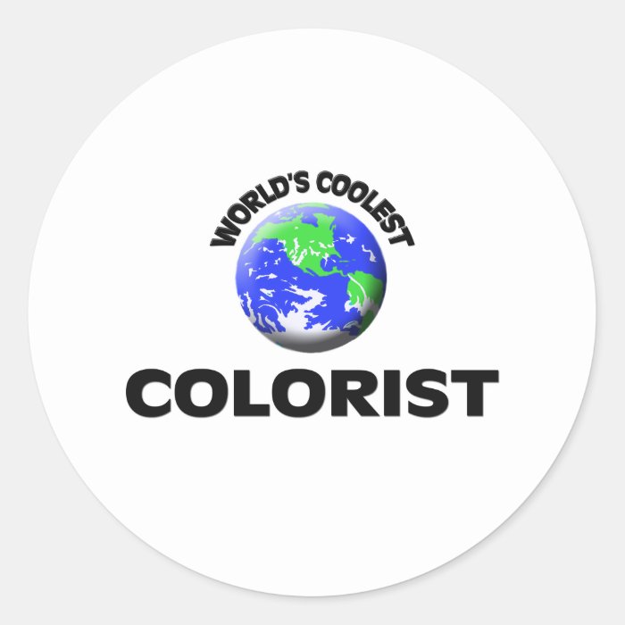 World's Coolest Colorist Round Sticker
