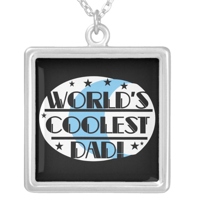 World's Coolest Dad Gifts Silver Plated Necklace (Front)