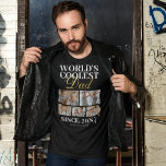 World's Coolest Dad Photo T-Shirt<br><div class="desc">Father's day t-shirt featuring 5 photos of your children,  the saying "world's coolest dad",  the year your father became a dad,  and the kids names.</div>
