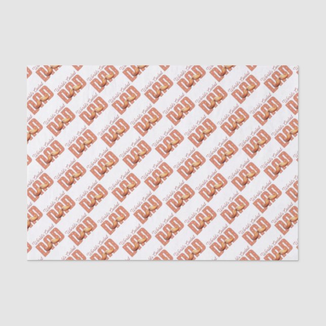World's Coolest Dad Retro Light Pattern Tissue Paper (Front)