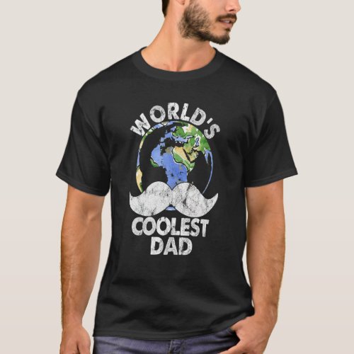 Worlds Coolest Dad Traveling  Fathers Day T_Shirt