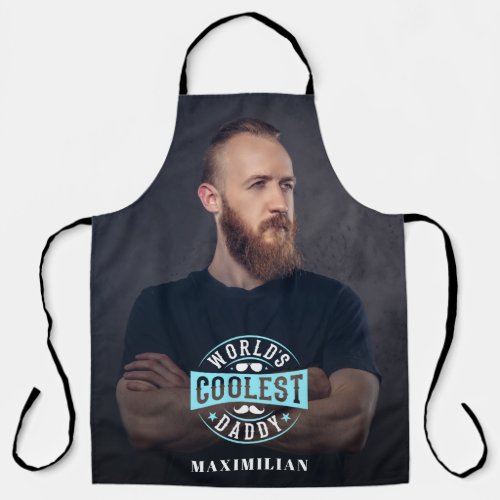 Worlds coolest daddy name  photo apron