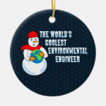 World's Coolest Environmental Engineer Ceramic Ornament