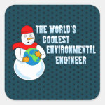 World's Coolest Environmental Engineer Square Sticker