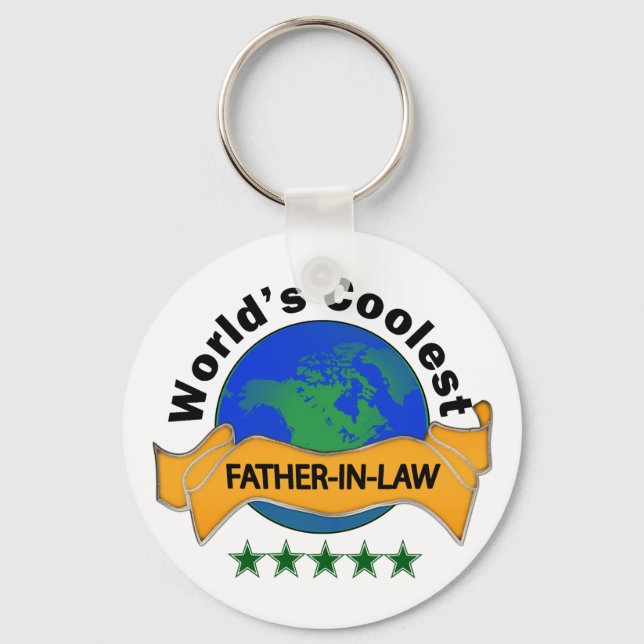 World's Coolest Father-In-Law Keychain (Front)