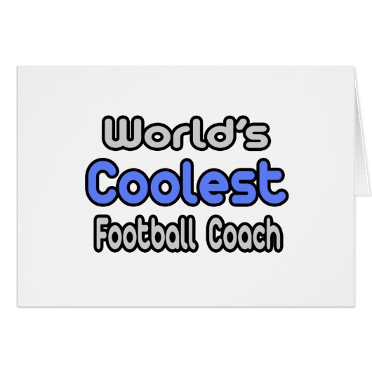World's Coolest Football Coach Cards (Front Horizontal)