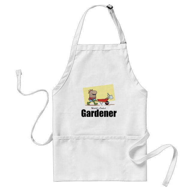 World's Coolest Gardener Adult Apron (Front)