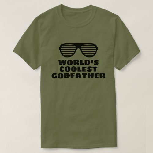 Worlds Coolest GodFather funny t shirt for him