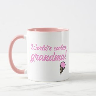 World's Coolest Grandma - Cute Ice Cream Cone Mug