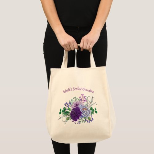 Worlds Coolest Grandma Gifts Grandmother Customize Tote Bag