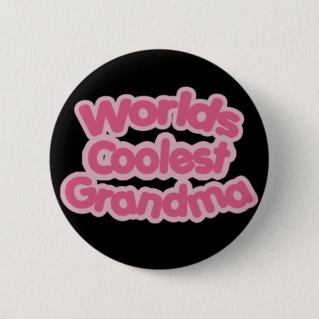 Worlds Coolest Grandma Pinback Button (Front)