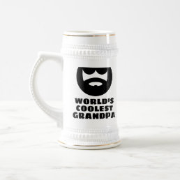 World&#39;s Coolest Grandpa beer stein mug gift