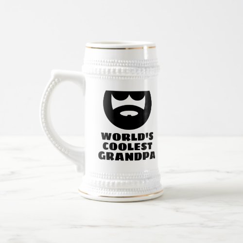 Worlds Coolest Grandpa beer stein mug gift